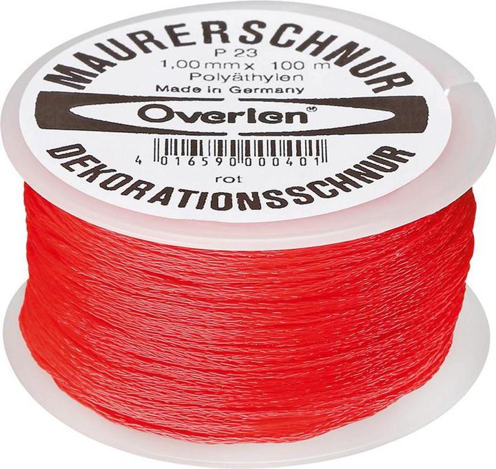 Produktbild HP Autozubehör Maurerschnur Länge 100 m Ø 1 mm 15 kg Polyethylen rot (100 m)