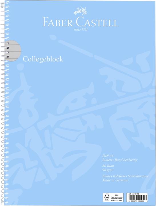 Actual product image Faber-Castell Quaderno con spirale A4 a righe (21 x 29.7 cm, Lined, Soft cover)