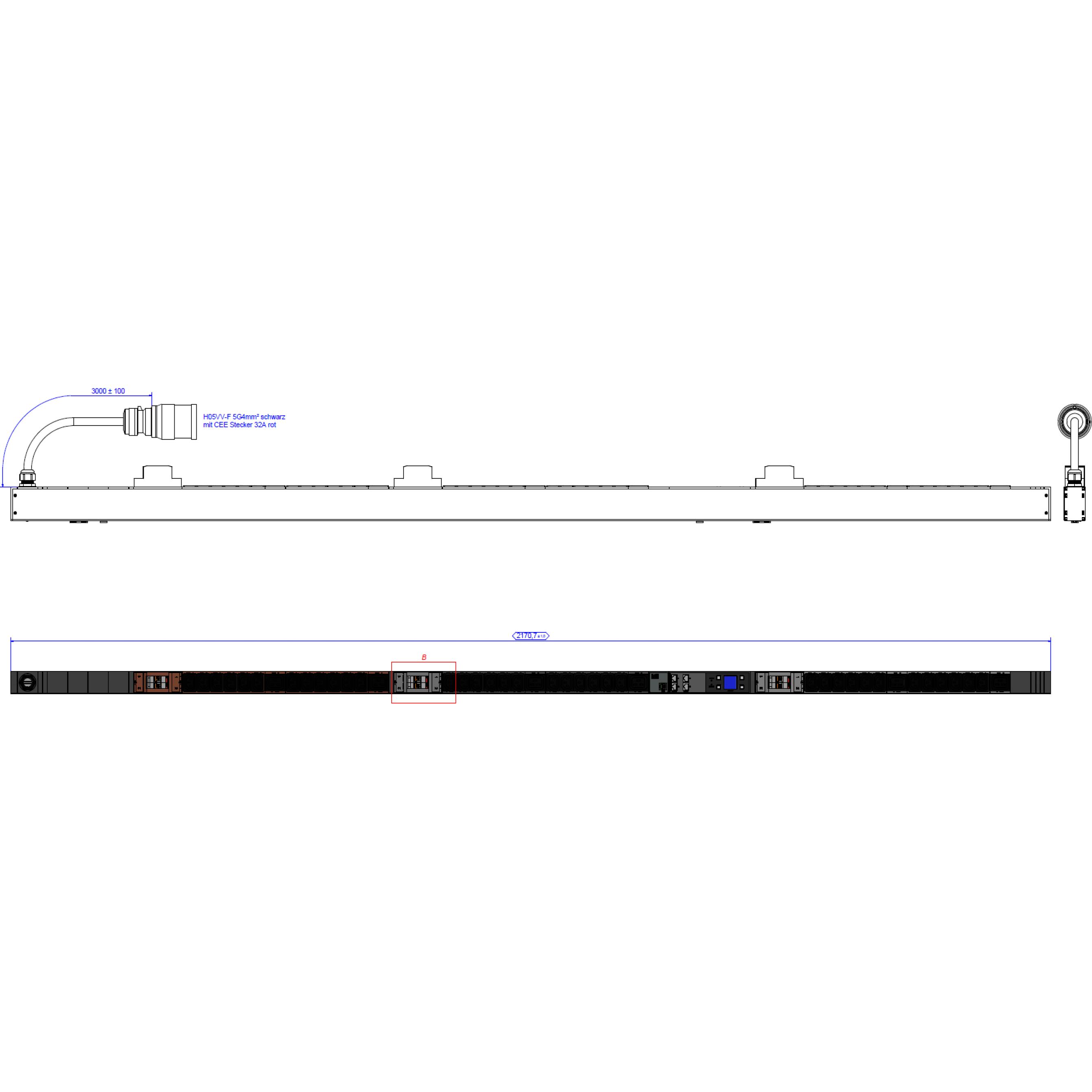 Bachmann BN3000 Slave 36xC13 6xC19 6xLS Messung pro Phase, USV Zubehör