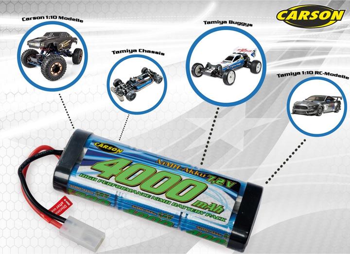 Image du produit Carson 7,2V/4000mAh Batterie NiMH Race TAM (7.20 V, 4000 mAh)