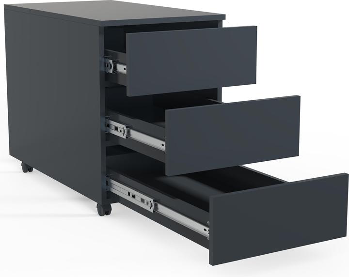 Image du produit VCM Caisson roulant Caisson d'appoint Caisson de bureau à roulettes Dasola 3 tiroirs (39 x 70 cm)