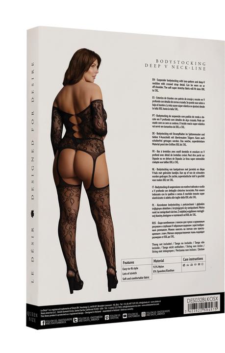 Produktbild Le Désir Criss Cross Neck Suspender Bodystocking (One Size)