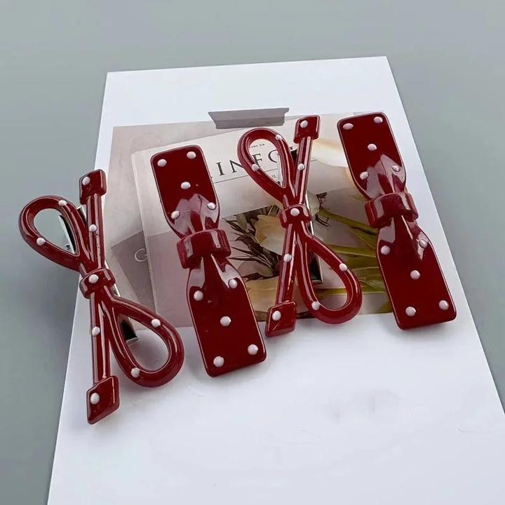 Produktbild Activity Board 4 Stück niedliche Retro-Haarnadeln mit Schleifen - Polka Dot Haarnadeln mit Pailletten, Haarschmuck (4 Stk.)
