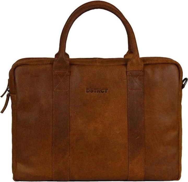 DSTRCT Laptoptas / Werktas - Dames - 15.6 inch - Leer - Main Street - Cognac (15.60")
