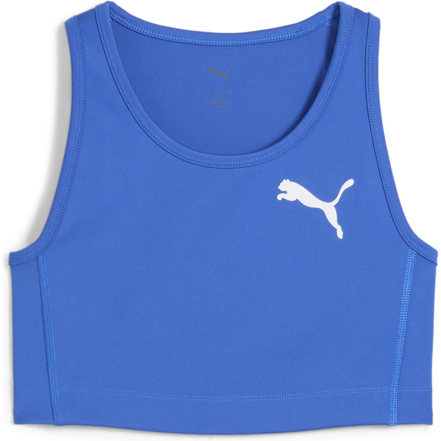 Puma, Herren, Sportshirt, W Cross The Line Crop Top 3.0 (M), Blau, M