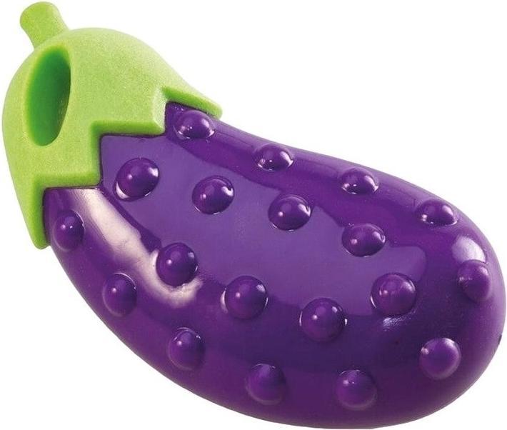 Actual product image Arquivet Eggplant with squeaker - Hundespielzeug - 14cm
