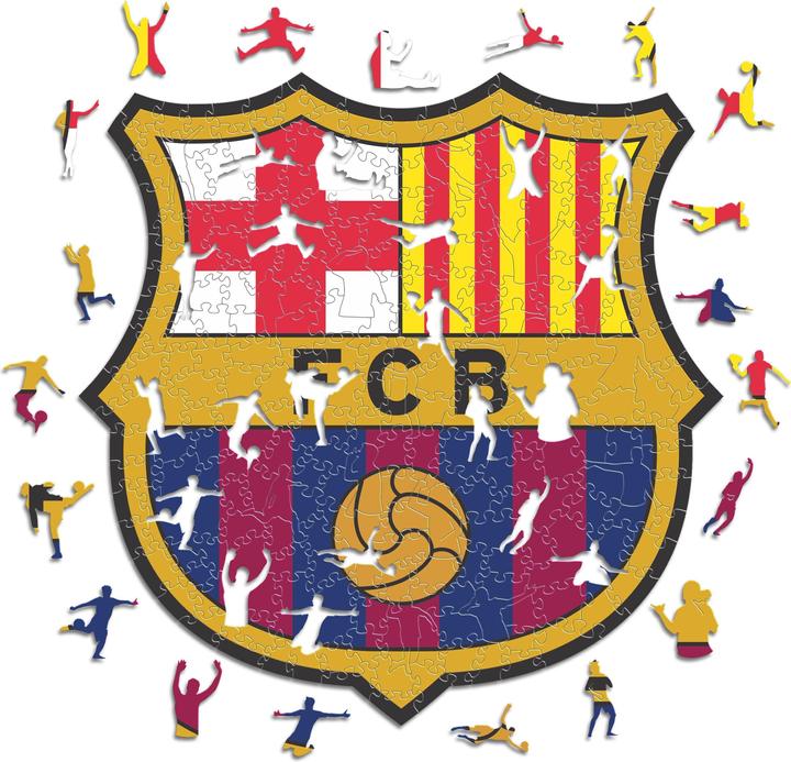 Iconic FC Barcelona - Logo - Wooden Puzzle Size M (270 pieces) (270 pieces)