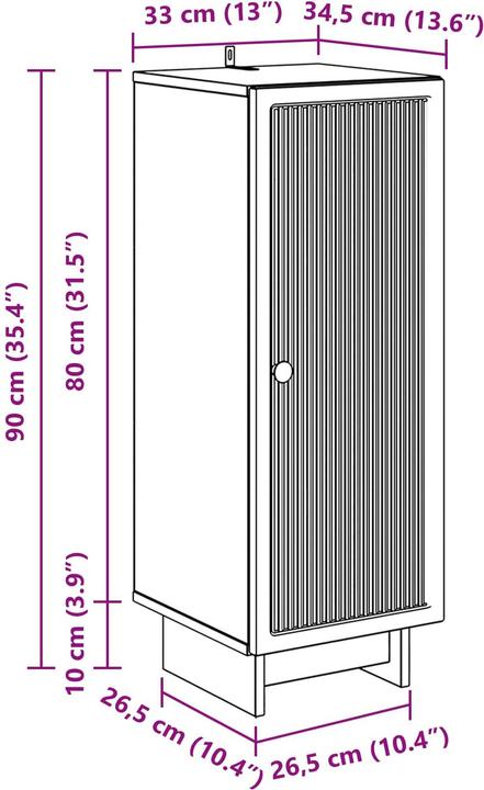 Produktbild vidaXL Sideboard (34.50 x 33 x 90 cm)