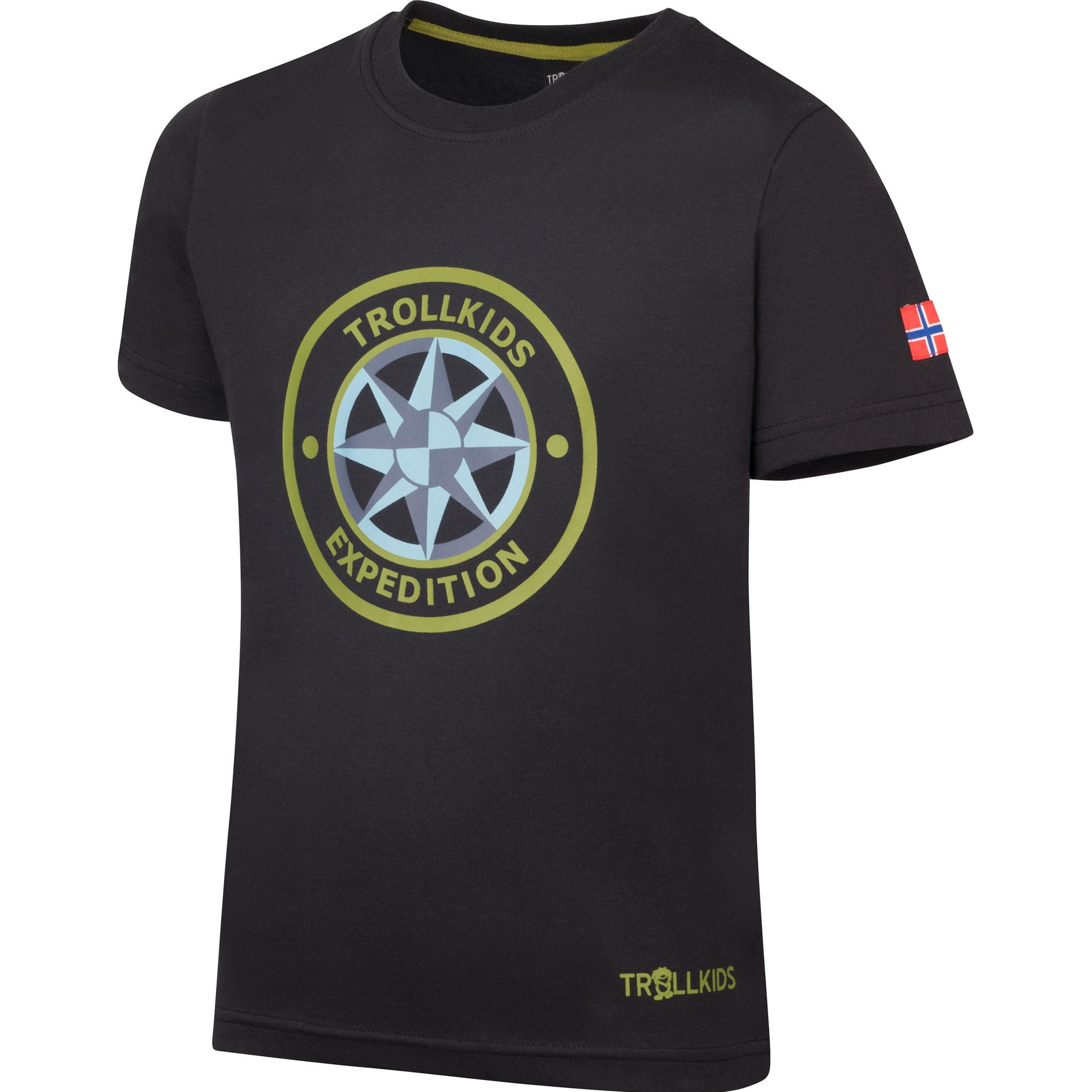 Thumbnail - Trollkids, Unisex, Shirt, Kid's Windrose T, Schwarz, (116)