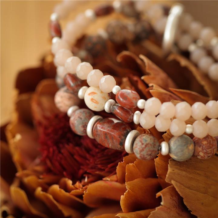 Actual product image Andreani Bracelet with genuine leopard jasper (8 cm)