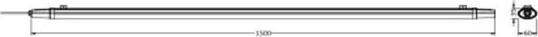 Actual product image Ledvance DAMP PROOF SLIM ECO 1500 48W 840 IP65 sealed luminaire 4058075601659 (5520 lm)
