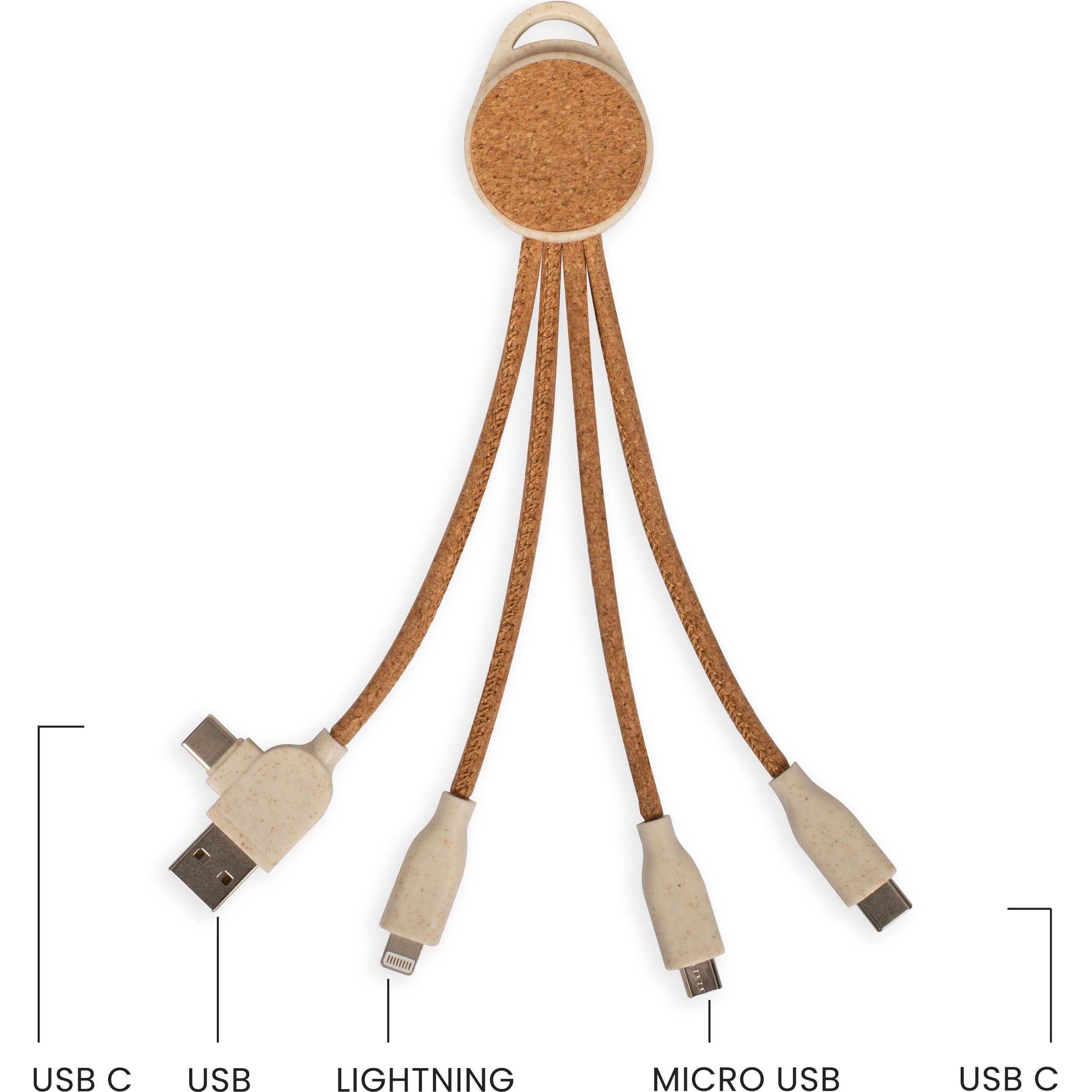 Thumbnail - Livoo Ladekabel mit mehreren Endstücken (0.15 m, USB 3.0), USB Kabel