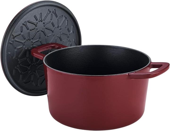 Produktbild Fissler Bräter Gusseisen rund, Burgunder rot (Bräter + Schmortopf, Kochtopf, Gusseisen, 20 x 15 cm)