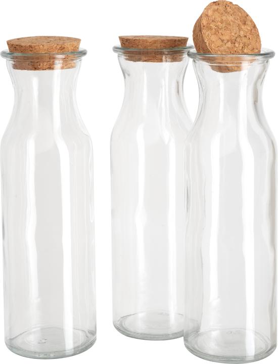 Image du produit VBS Bouteilles en verre "Milk", set de 3, Ø env. 6 cm x 20 cm (0.35 l)