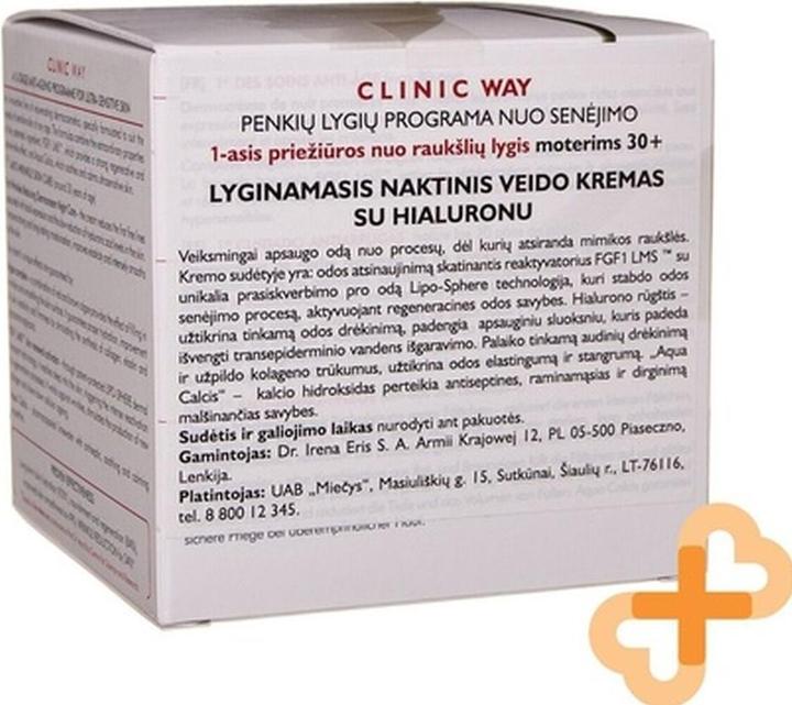 Produktbild Dr Irena Eris Dr. Irea Eris, Clinic Way Dermokrem reduziert die ersten Falten für die Nacht 30+, 50 ml (50 ml, Nachtcreme)