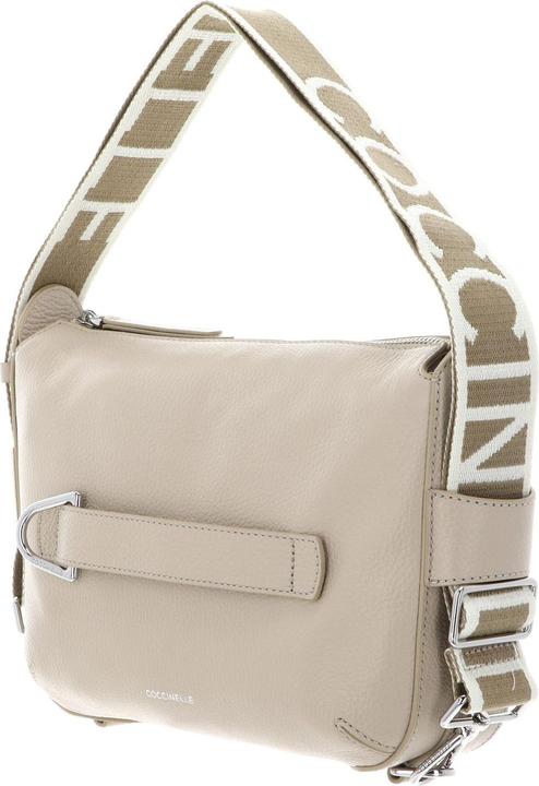 Actual product image Coccinelle Gretel Ribbon Crossbody Bag Grained Leather