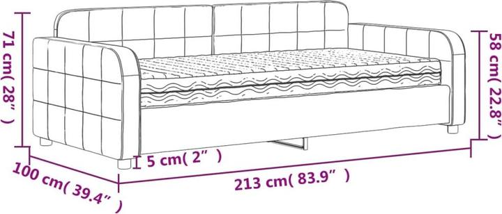Produktbild vidaXL Tagesbett mit Matratze