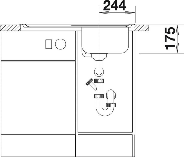 Actual product image Blanco Classic 40 S (Fitted sink with draining board, 78 cm, 51 cm)