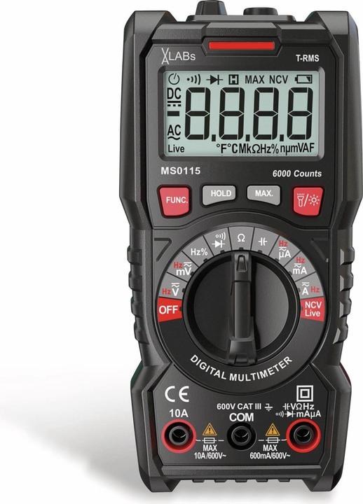 VAL MS0115 - TrueRMS Digital-Multimeter 6.000 Counts 600 V 10 A