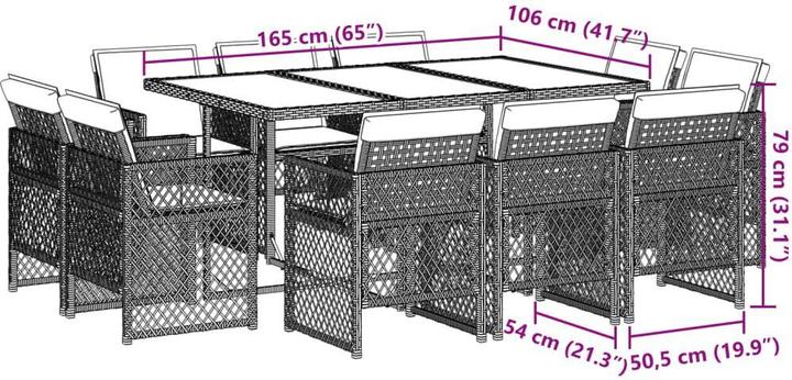Produktbild vidaXL Garten Essgruppe