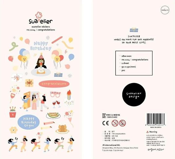 Z-Design Dekorative Aufkleber zum Geburtstag (10 Sticker)