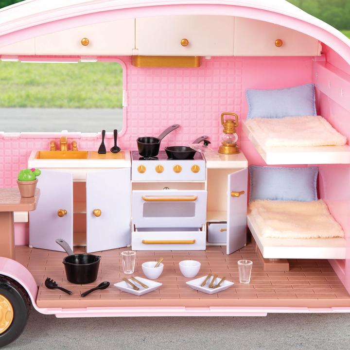 Produktbild Lori Puppe Eliza mit Auto & Wohnwagen