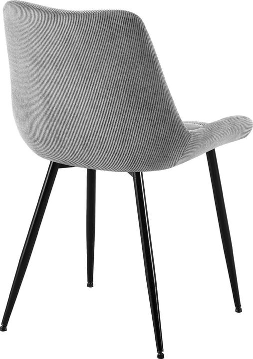 Actual product image CLP Sardna dining chair upholstered in corduroy with backrest