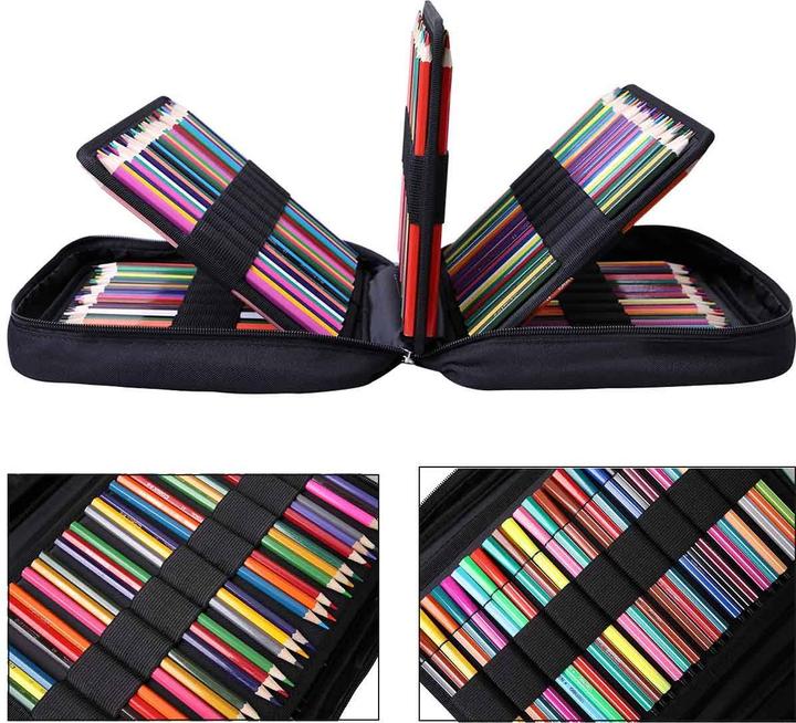 Produktbild Only-Bags.Store Grosses Federmäppchen mit 220 Fächern zur Aufbewahrung von Stiften, wasserdichtes Federmäppchen für