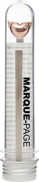 Actual product image Metalmorphose Bookmark Wing heart with stone