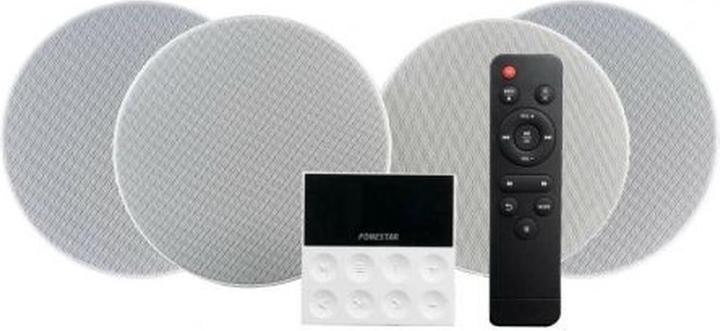 Produktbild Fonestar KS-WALL-4 / 4 Einbaulautsprecher mit Wandplayer / Bluetooth 5.0 / 2x 15W 2x 25W
