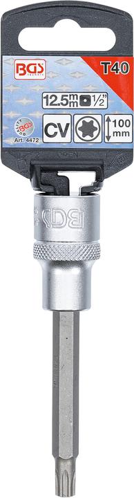 Actual product image BGS Bit Socket length 100 mm 12.5 mm (1/2") Drive T-Star (for Torx) T40 (T40)