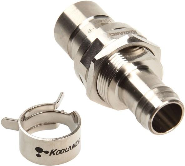Produktbild Koolance QD3 Schnellverschluss mit Schott gerade männlich auf 10mm ID - no-spill