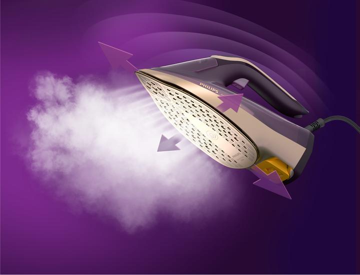 Actual product image Philips DST8040/30 iron Steam iron SteamGlide Elite soleplate Lilac (3000 W, 260 g/min)
