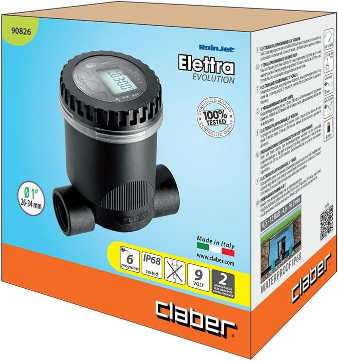 Actual product image Claber 1" Programmable solenoid valve (Irrigation computer)