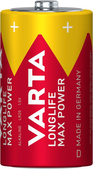 Image du produit Varta Longlife Max Power (2 pcs, D, 17000 mAh)