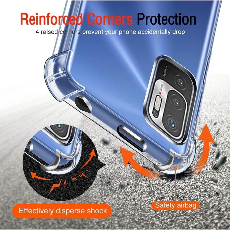 Thumbnail - Screenguard Xiaomi Redmi Note 10 5G Hülle Crystal Soft Airbag Bumper (Xiaomi Redmi Note 10 5G), Smartphone Hülle, Transp...
