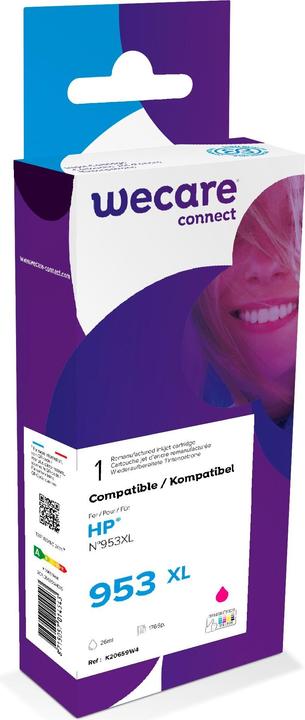 Image du produit Wecare Encre 953XL remaniée magenta F6U17AE pour HP OJ Pro 8710 26ml (M)
