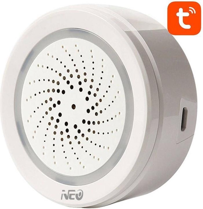 Produktbild Neo Intelligente Alarmsirene WiFi NAS-AB02WT mit Feuchtigkeitstemperatursensor TUYA