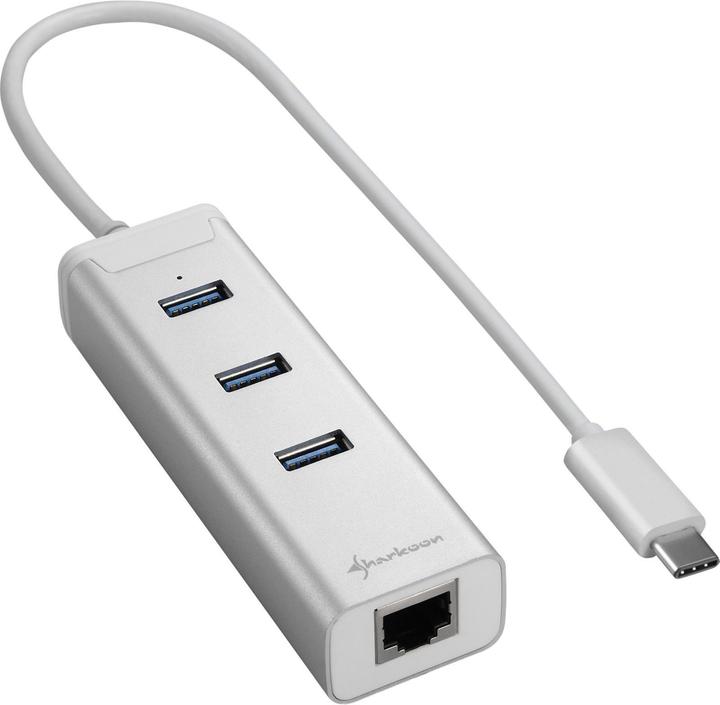 Produktbild Sharkoon 3-Port Hub (USB-A, 1 Ports)