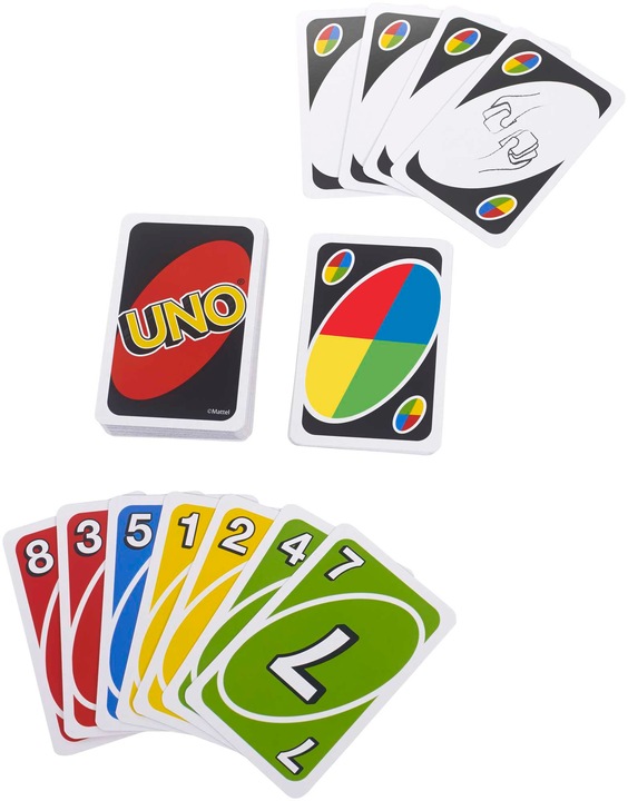 Actual product image Mattel Games Uno Deluxe Card Game (German, French, Italian)