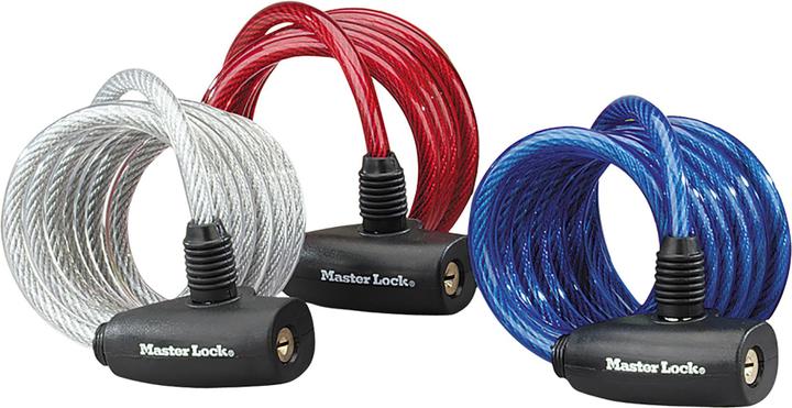 Master Lock Spiraalkabelslot set 3-delig (180 cm)