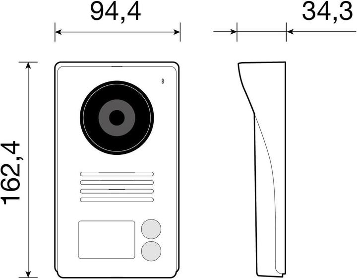 Image du produit Vimar Interphone vidéo mural avec écran tactile capacitif et affichage couleur 7 pouces