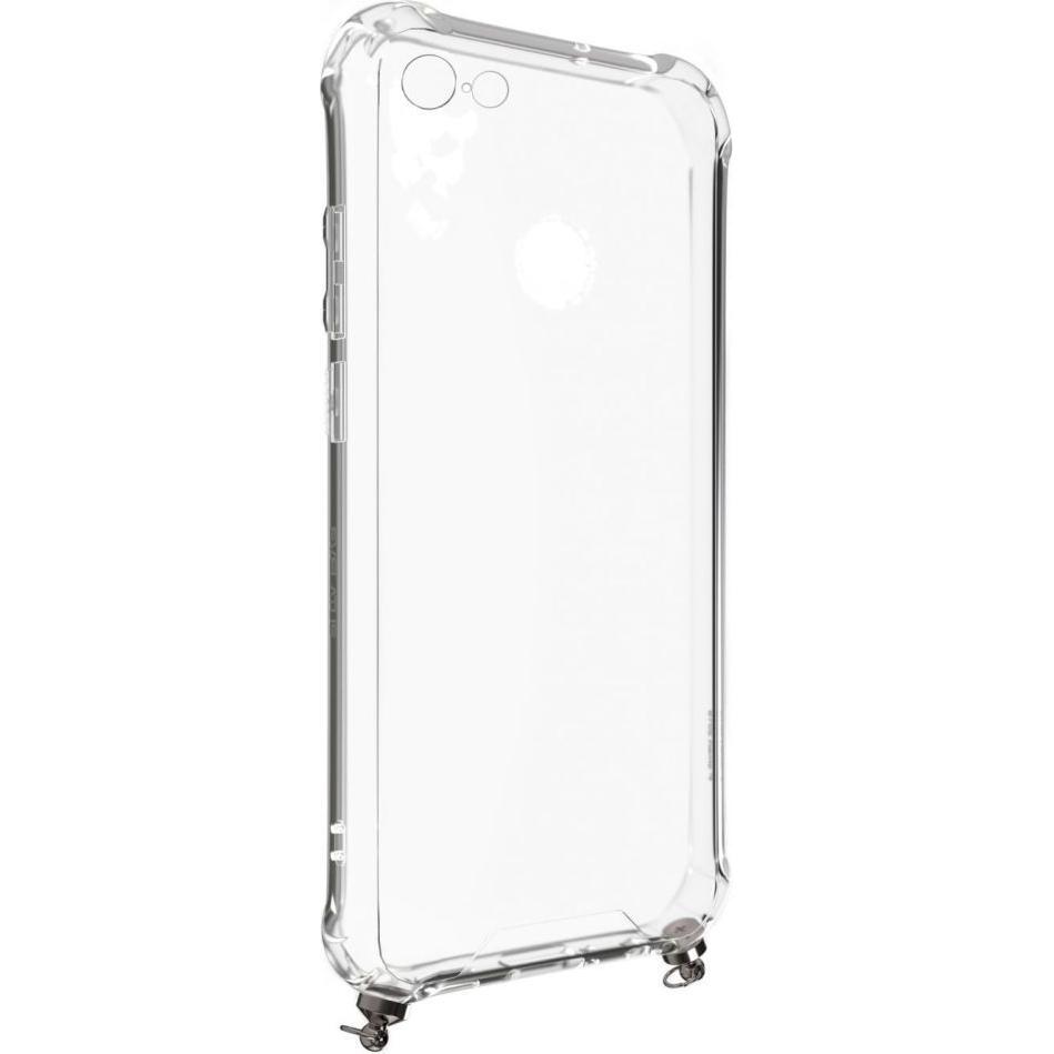 Evelatus iPhone 5/5s/SE Silicone trasparente con cinturino TPU da collo (Apple iPhone 5), Cover smartphone, Grigio