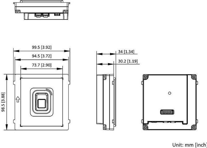 Immagine prodotto Hikvision DS-KD-MFB/S Lettore di carte e impronte digitali (Impronta)