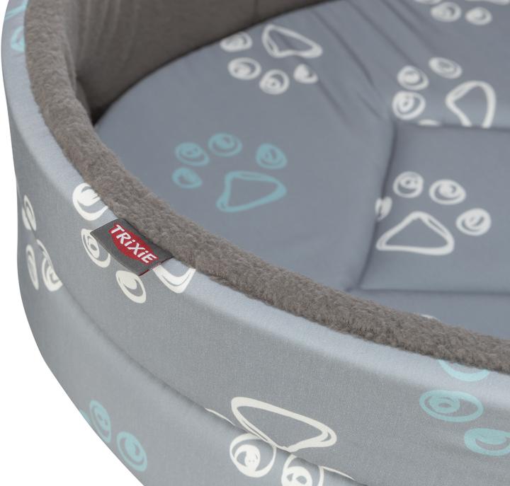 Image du produit Trixie Jimmy bed, cotton look, oval, 45×35 cm, light grey/dark grey (Chat, Chien)