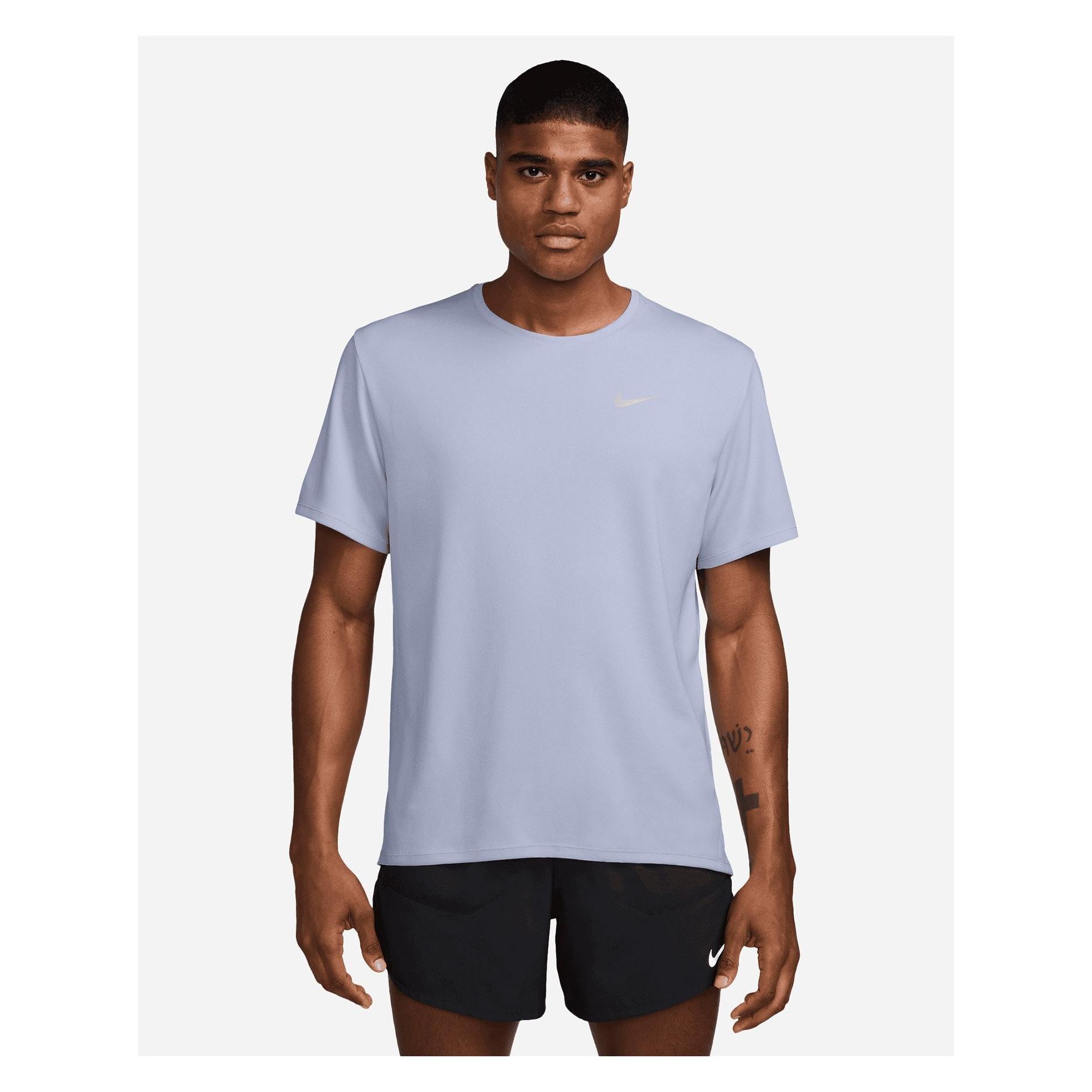 Nike, Herren, Sportshirt, Miler Dri-Fit Uv Run Division S/S (Xl), Silber, Grau, Xl