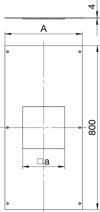 Produktbild OBO Bettermann OBO OKA/DG4/400 GerÃ¤teeinsatzdeckel fÃ¼r Kanalsystem OKA2 (80 cm)