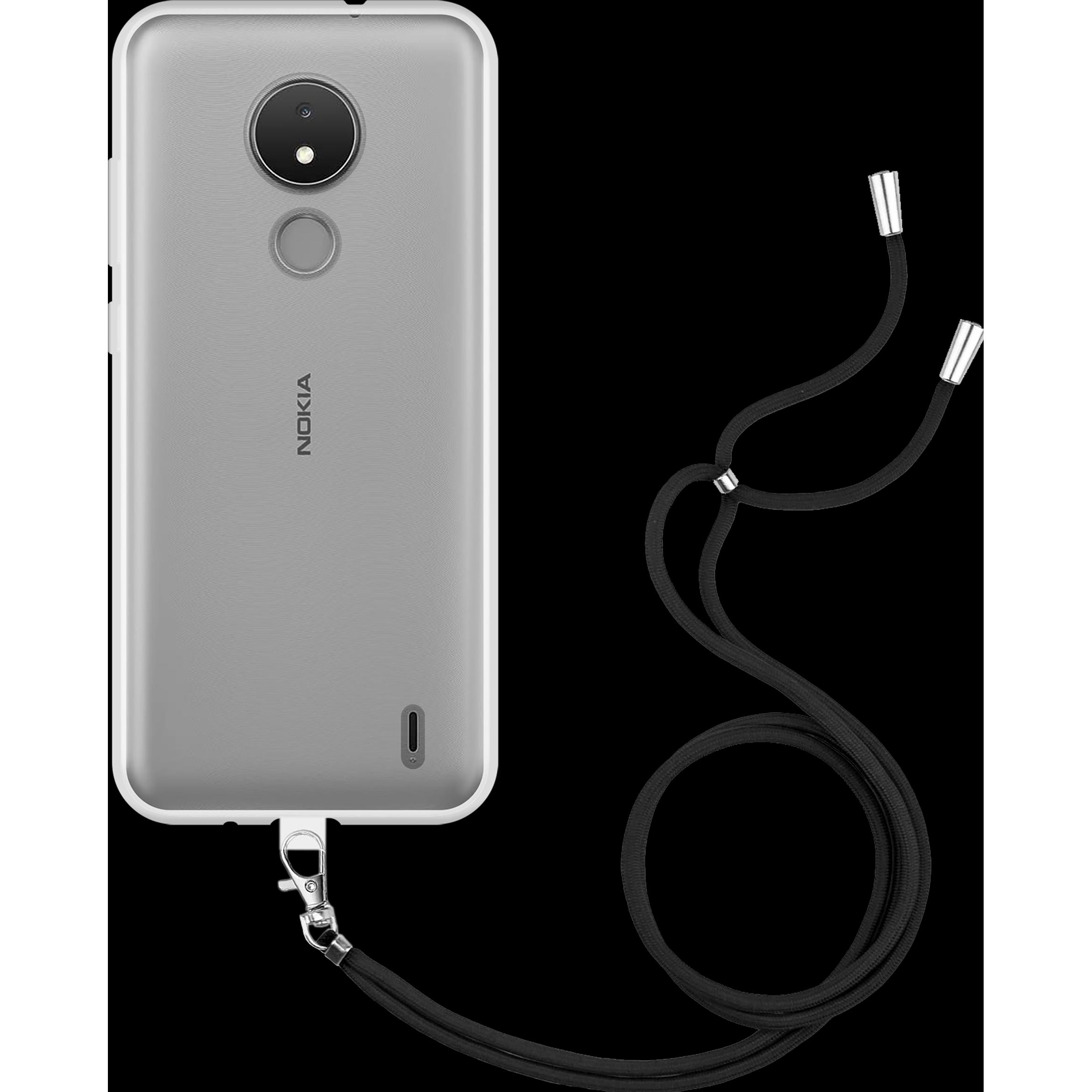 Thumbnail - Cazy Handykette Hülle Kompatibel mit Nokia C21 - Silikon Handyhülle mit Band Necklace Hülle - Transparant, Handykette, T...