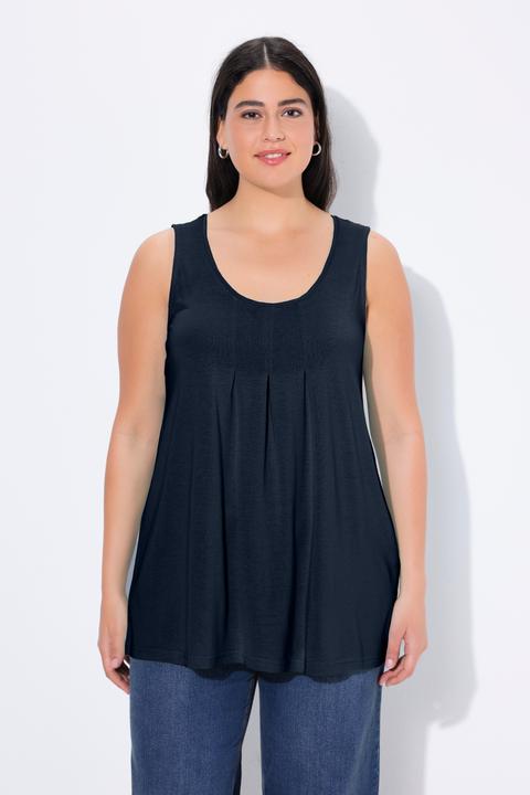 Actual product image Ulla Popken Essential Pleat Front Knit Tank (54)