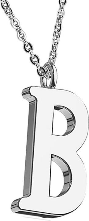 Immagine prodotto Star Piercing Catena d'argento con ciondolo lettera B (senza ottone, Acciaio chirurgico 316L)